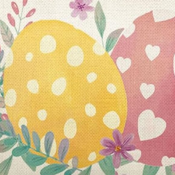 Easter Eggs Decorative Throw Pillow Cover Accent Case Cottage Spring Decor 20" - Picture 4 of 4